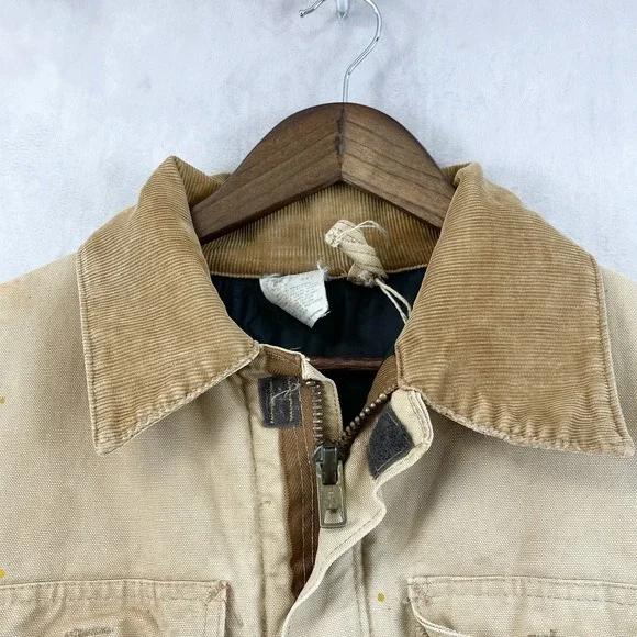 Vintage‎ Carhartt Mens Chore Coat Size 44T Quilted CQ196 Grunge Thrash Distress